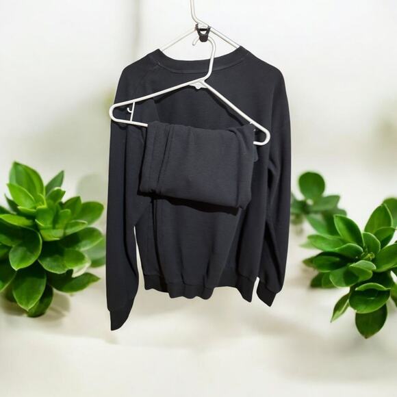 Comfrt Waffle Lounge Set Onyx Black Size M - Picture 2 of 4